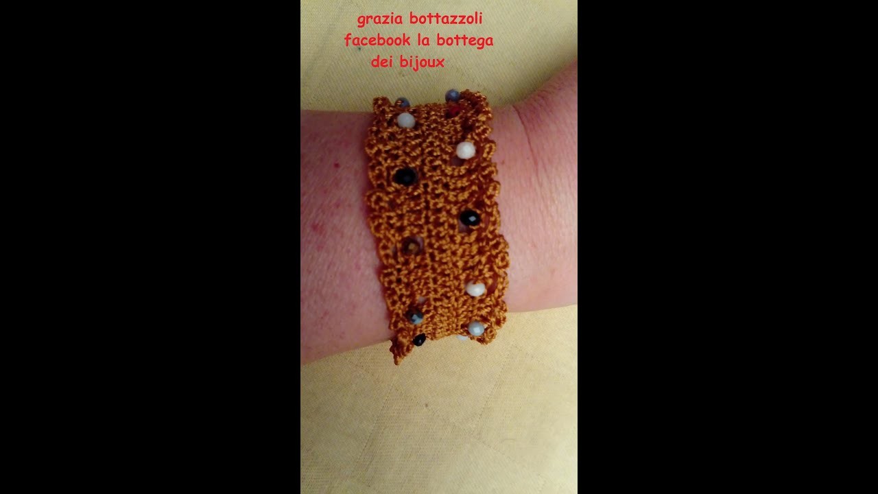 Bracciale in crochet sweet gioielli tessili handmade