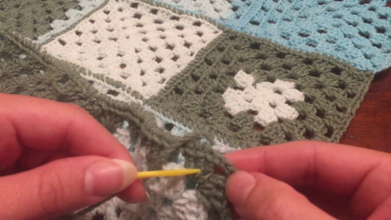 Cucire le piastrelle granny in orizzontale|Tutorial per mancini| PimpiCrochet|