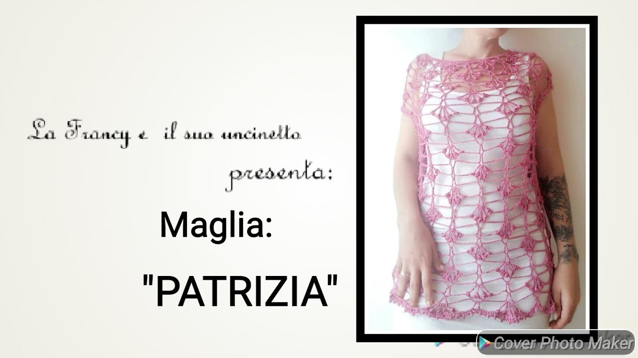#uncinettofacile Maglia top-down "PATRIZIA"