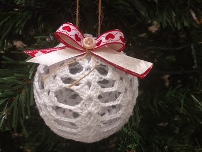 Pallina di Natale Uncinetto Tutorial ???? Crochet Christmas Ball Ornaments ???? Esfera de Navidad Crochet