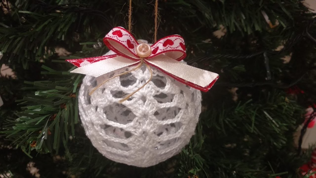 Pallina di Natale Uncinetto Tutorial ???? Crochet Christmas Ball Ornaments ???? Esfera de Navidad Crochet