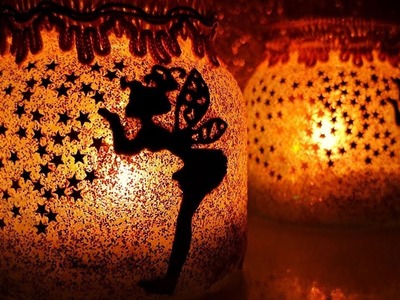 Tutorial: Lanterne con le Fatine d'Oro. Riciclo Creativo Barattoli di Vetro