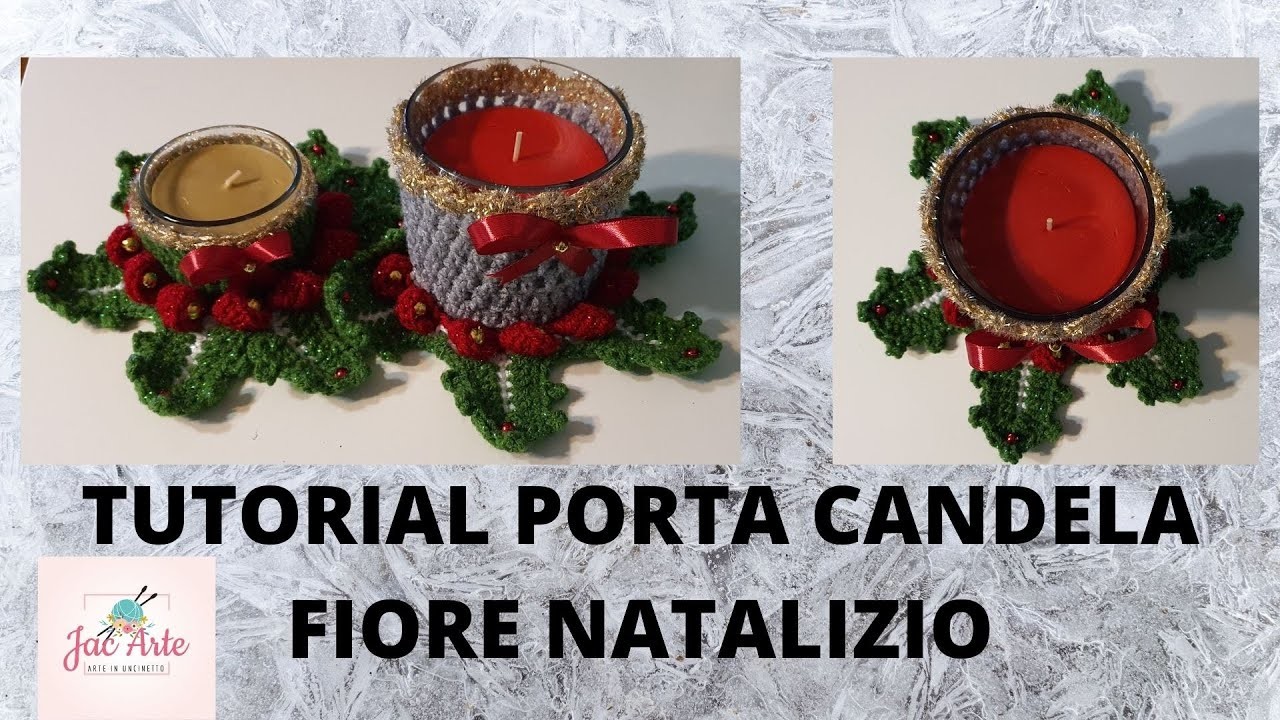 ????PORTA CANDELLA FIORE NATALIZIO  2 MISURE????