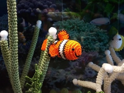 #tutorial #pescepagliaccio #Nemo #acquario #uncinetto - #Crochet #FishTank #clownfish #fish
