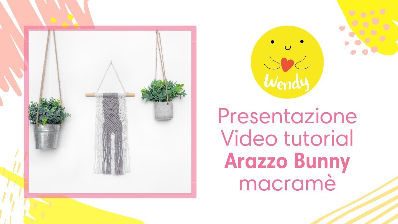 Arazzo Bunny con corde di macramè ✨ Presentazione workshop macramè per principianti Wendy Shop