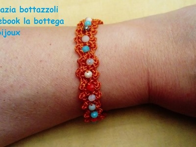 Bracciale ( bracelet) crochet Wildlife gioielli tessili handmade