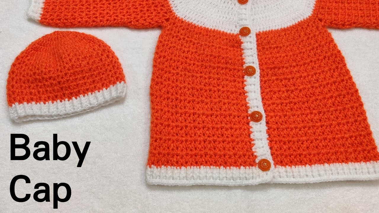 Crochet Baby Cap matching with Frock || Woollen Cap || बेबी कैप बनाएं || वूलन कैप बनाएं