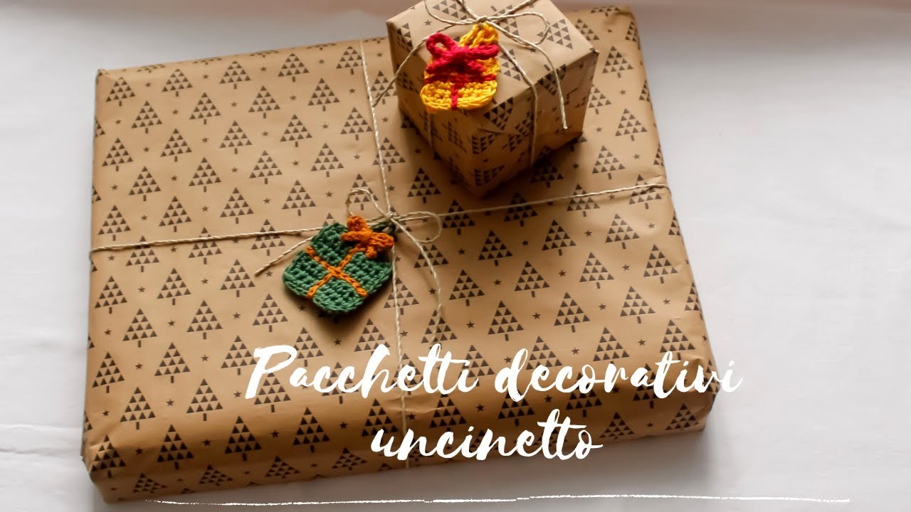 Decorazione a forma di pacchetto | Uncinetto TUTORIAL