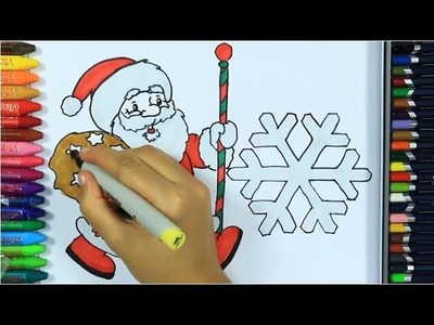 Come disegnare e colorare Babbo Natale e albero di Natale | Impara i colori | Impara gli animali