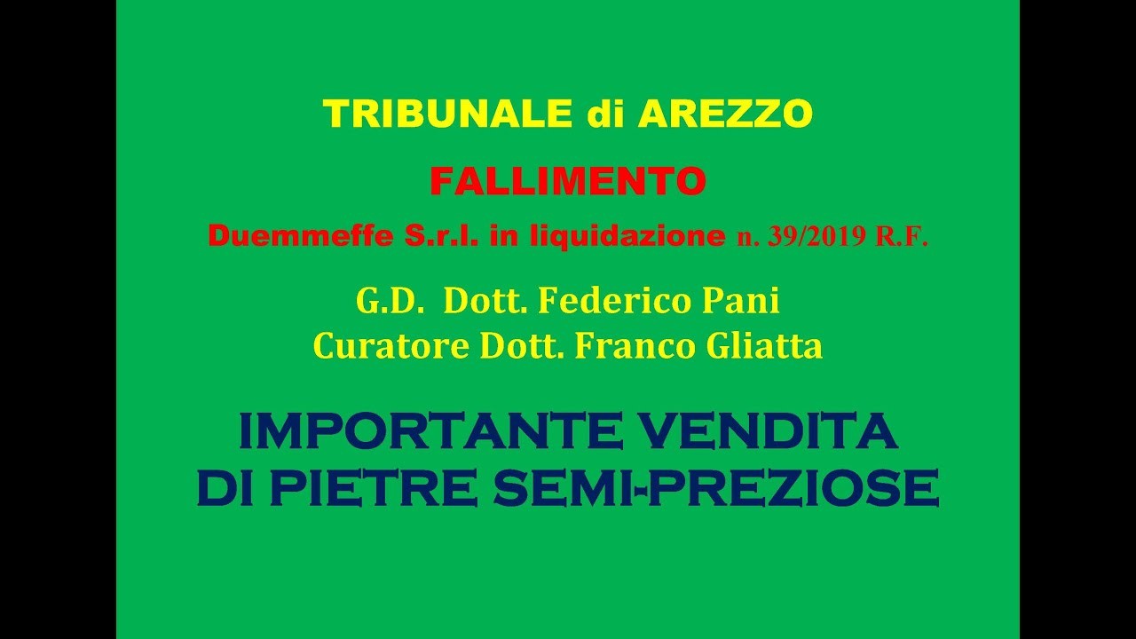 ASTA IMPORTANTE VENDITA DI PIETRE SEMI PREZIOSE, Offerta minima € 4.900