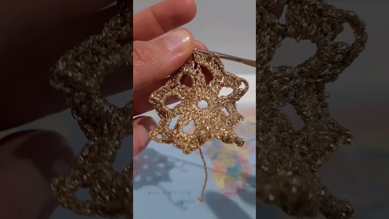 Fiocco di neve decoro uncinetto tutorial