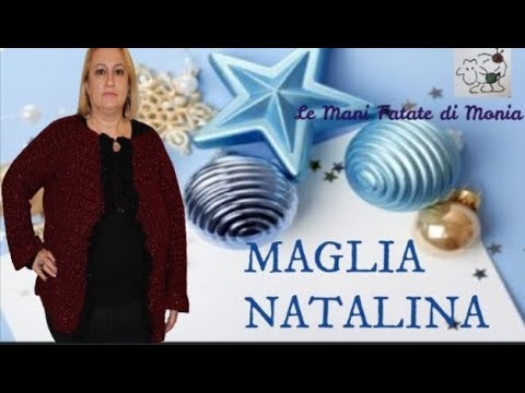 MAGLIA NATALINA❤FARE UNA MAGLIA ALL'UNCINETTO PARTENDO DALLE MANICHE❤PUNTO FACILE ALL'UNCINETTO❤