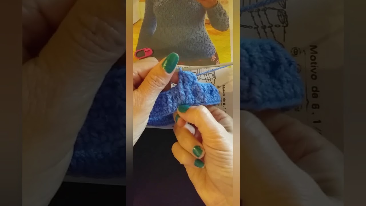 Maglia ' Spiga" a crochet ,1 video