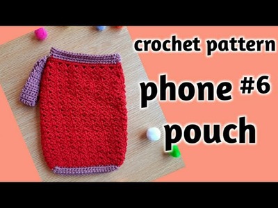 Merajut dompet hp #6 . crochet phone pouch