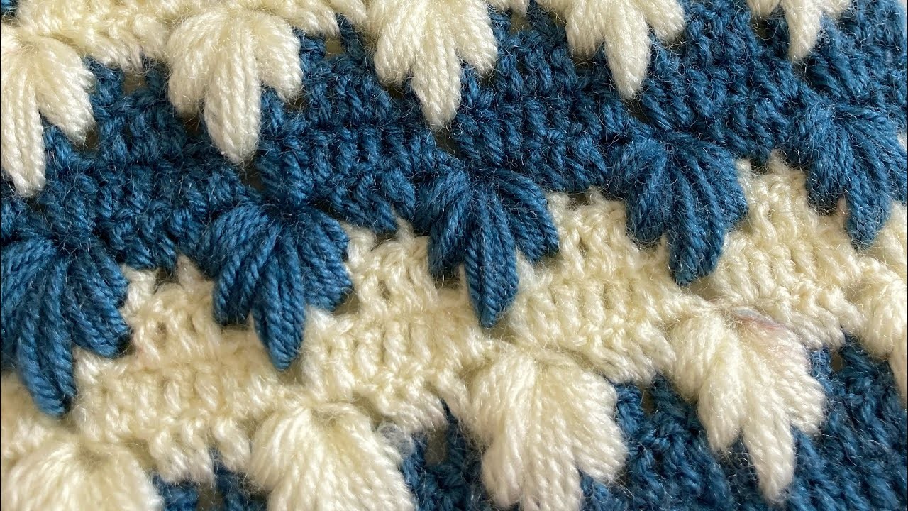 121- Yapımı Çok Kolay Çok Güzel Örgü Battaniye Yelek Modeli. how to tunishan crochet