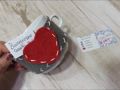 Feltro Tazza d'amore cucito creativo san valentino facile veloce