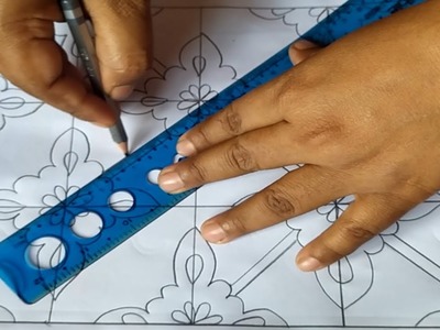 Nokshi Katha design,New nokshi Katha design drawing tutorial 2021(184).সহজভাবে নকশীকাঁথা আঁকার নিয়ম