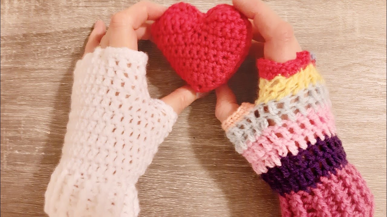 Crochet Guanti senza dita facilissimi. Finguerless gloves