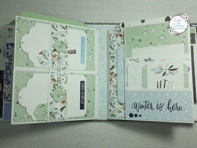 Tutorial 3ITA mini album "Winter Market" #cartadazucchero #scrapbooking #minialbum #handmade #winter