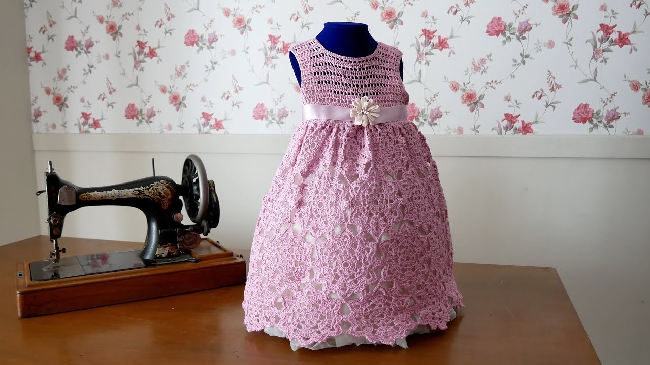 TUTORIAL DIY Vestito Bimba Uncinetto da Cerimonia - Crochet Baby Girl Ceremony Dress