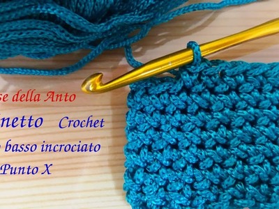 Tutorial uncinetto facile PUNTO BASSO INCROCIATO PUNTO X borsa sciarpa maglia scaldacollo Crochet