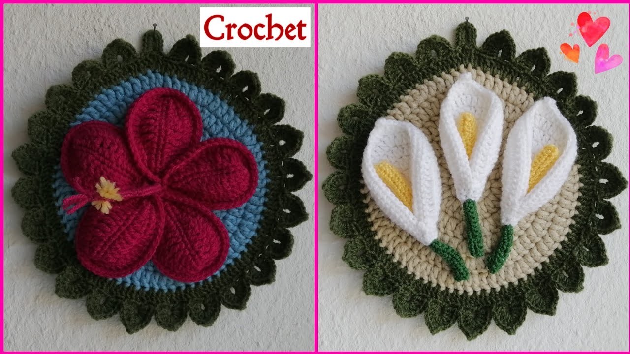 Crochet flowers Frame (Pattern)