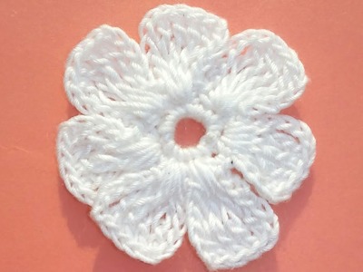 How to crochet a simple flower. Easy crochet flower tutorial.কুশিকাটার ফুল