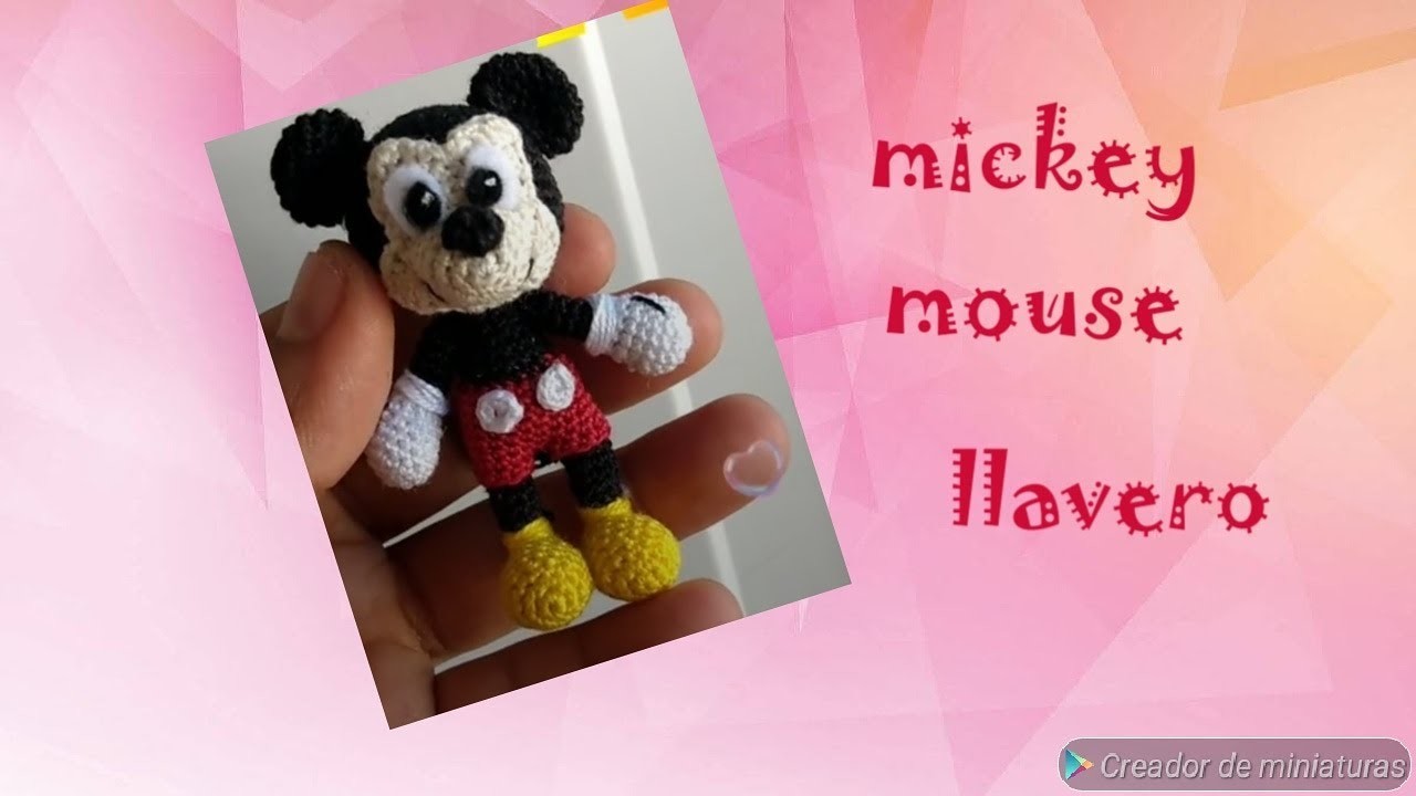 Mickey mouse llavero amigurumi crochet 3ra parte