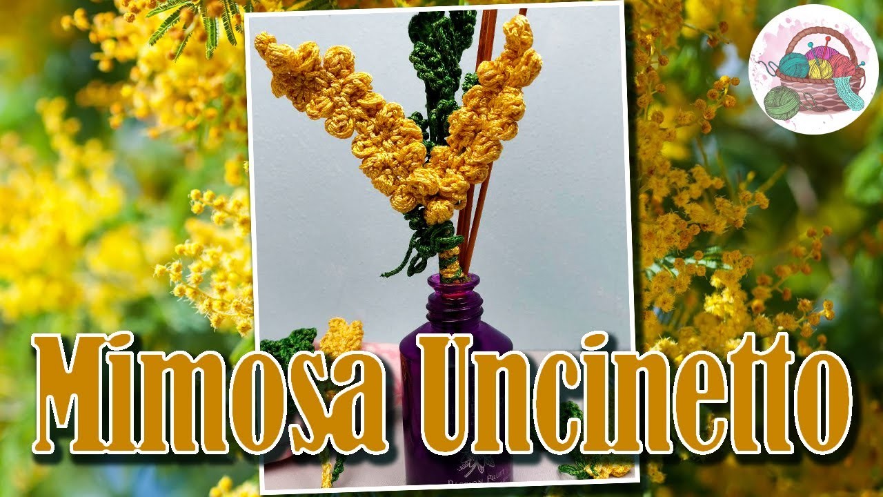 MIMOSA UNCINETTO TUTORIAL - tutorial come fare una mimosa all'uncinetto