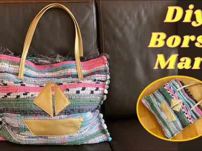 BORSA da SPIAGGA fai da te in tessuto | how to sew a DIY fabric BEACH BAG | TUTORIAL  BAG