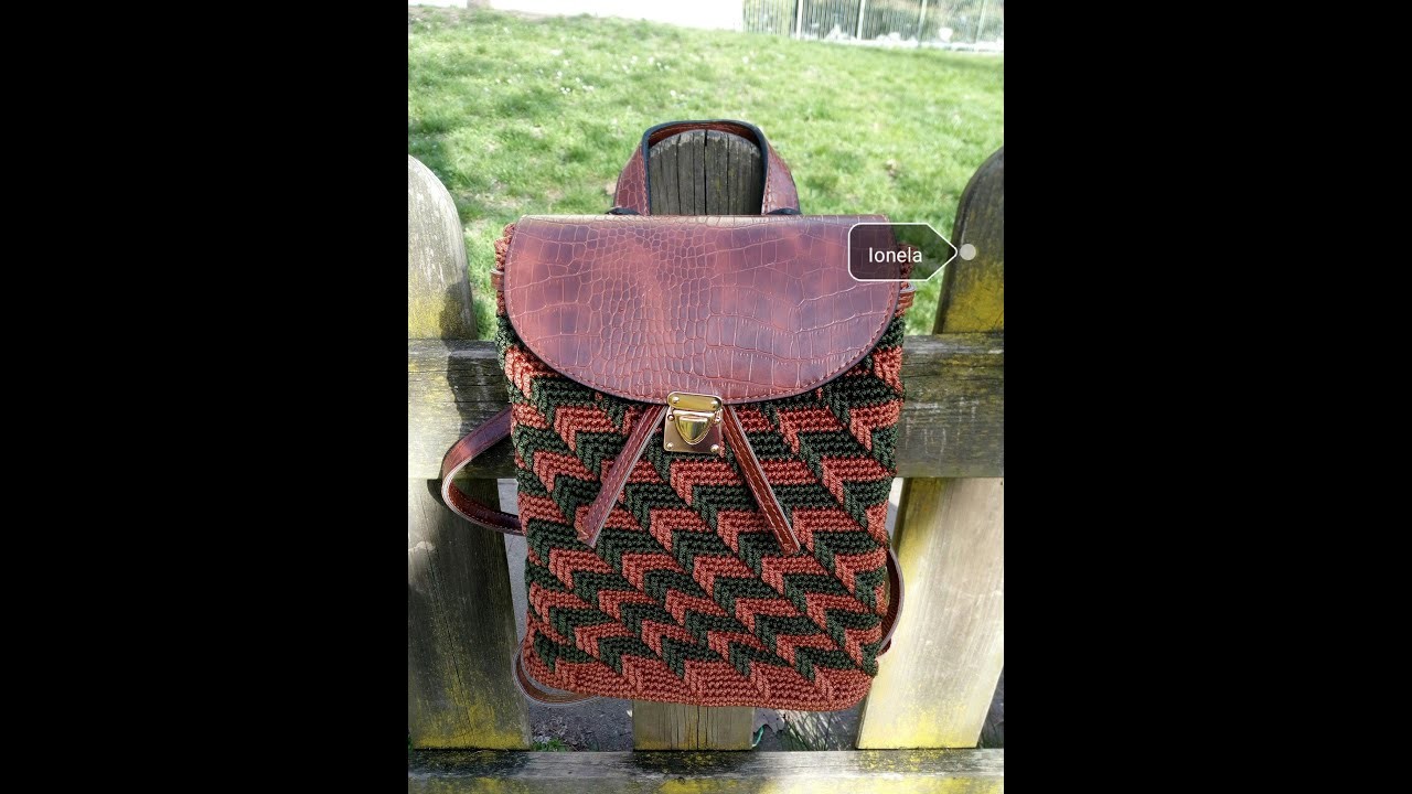 Rucsac croșetat PARTEA A TREIA ( crochet backpack, zaino all'uncinetto, mochila tejida a crochet)