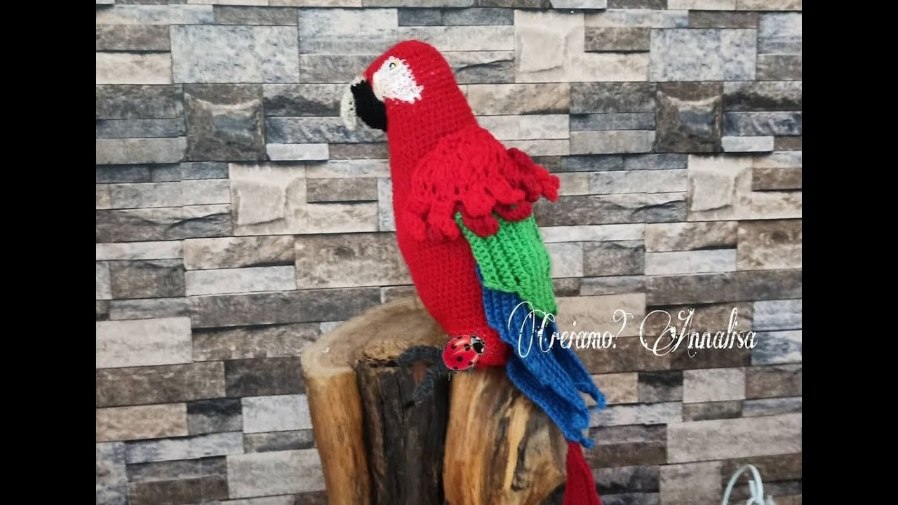 Amigurumi Pappagallo Ara uncinetto crochet parrot animal SUB ESP