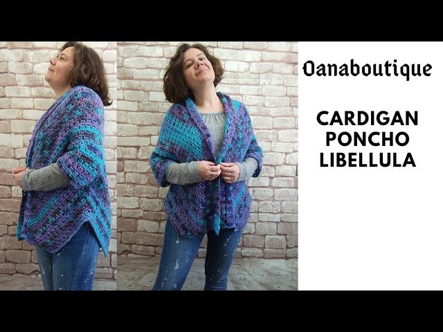Cardigan Poncho Scialle Libellula by oanaboutique.com