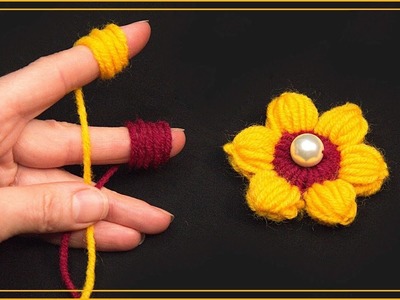 Idea incredibile per lavorare a maglia i fiori, grazie alle tue dita!