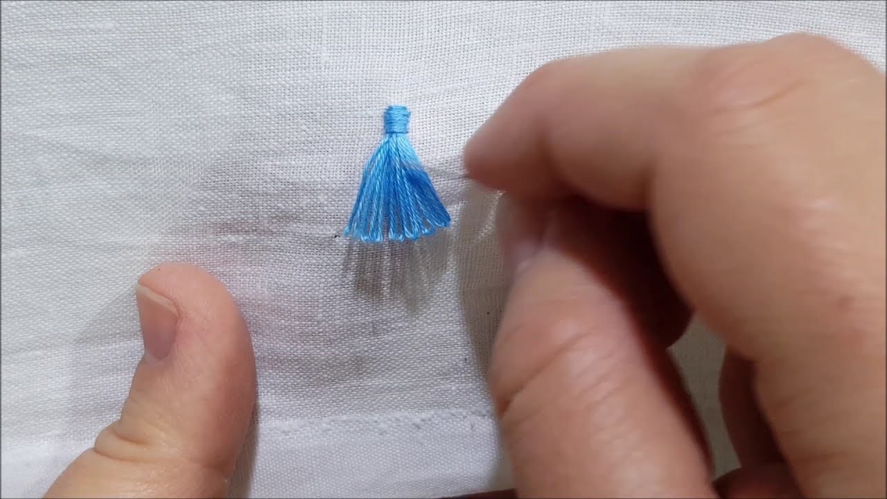 Nappina ricamata - Tutorial ricamo a mano  Embroidered Tassel - Hand Embroidery Tutorial