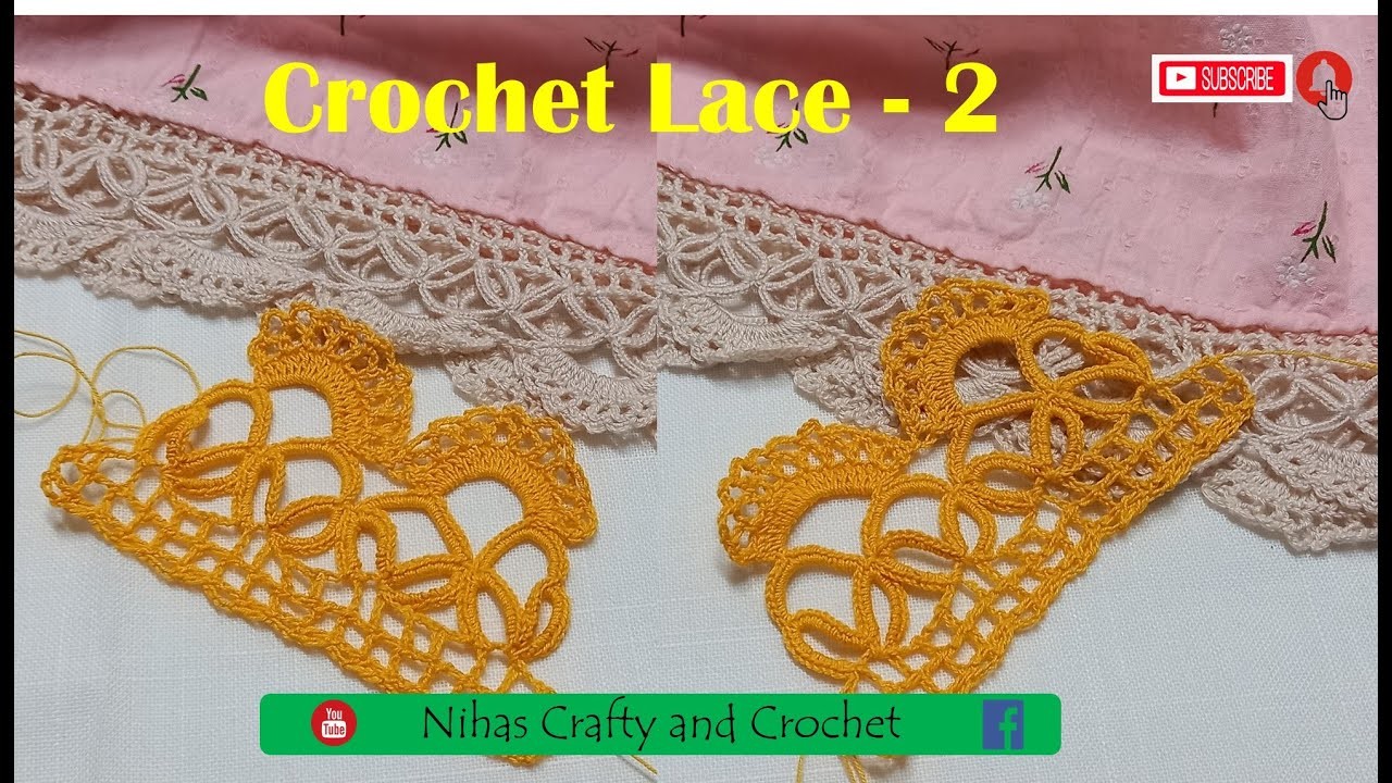 কুশিকাটার লেইস  #২। How to Crochet Lace Edging? #2