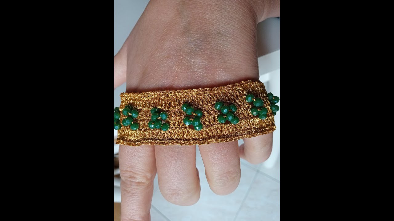 Tutorial Bracciale cayenne a uncinetto gioielli in filato handmade