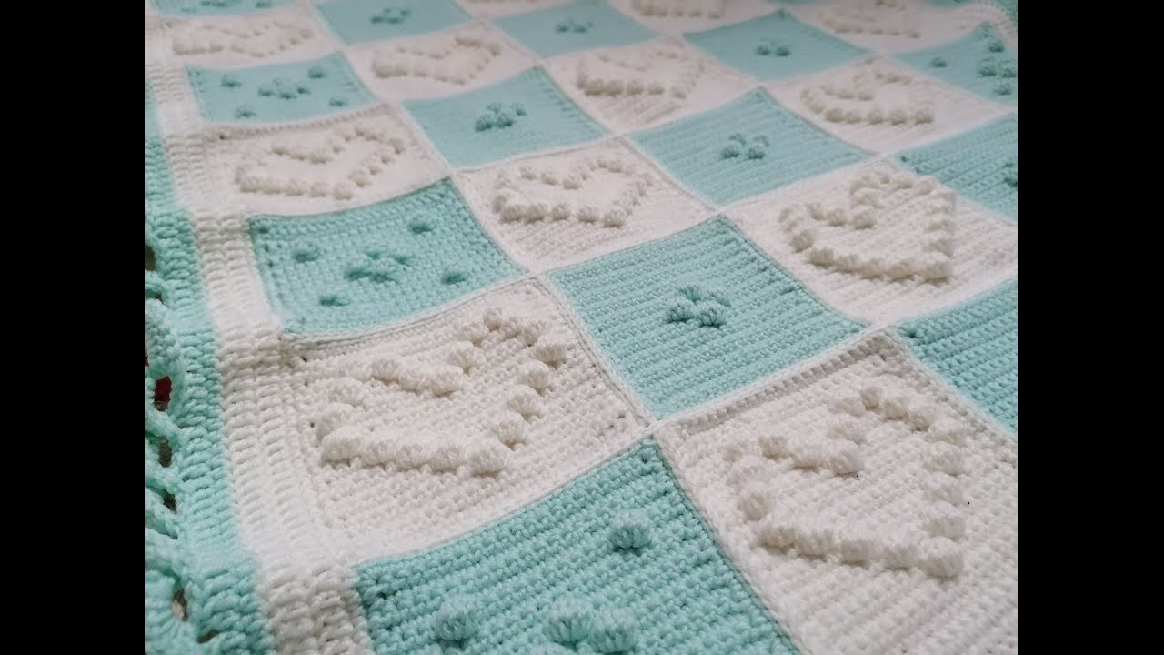 Copertina neonato all'uncinetto #crochet bordino a ventagli