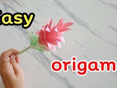 DIY paper flower ???? origami paper flower Siamese flower |paper craft Siam lotus (curcuma)