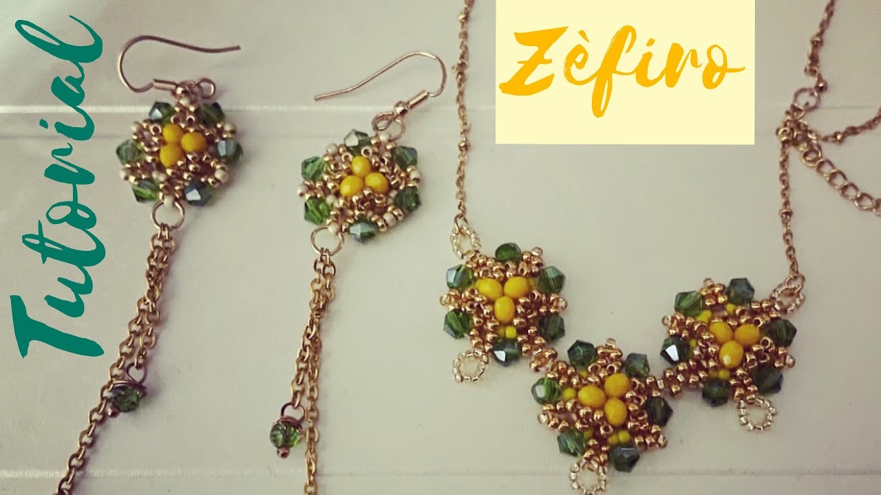 Tutorial Zèfiro orecchini. collana con cipollotti e Rocaille