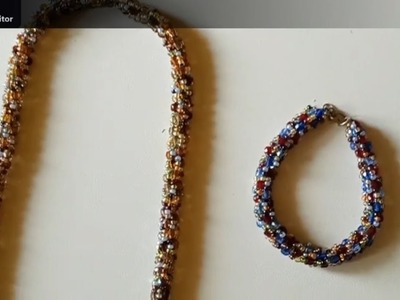 Bracciale in crochet spirale turca gioielli tessili handmade