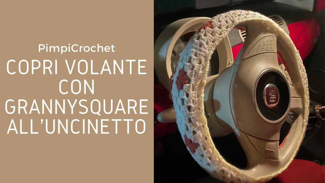 Copri volante con grannysquare all'uncinetto|PimpiCrochet|