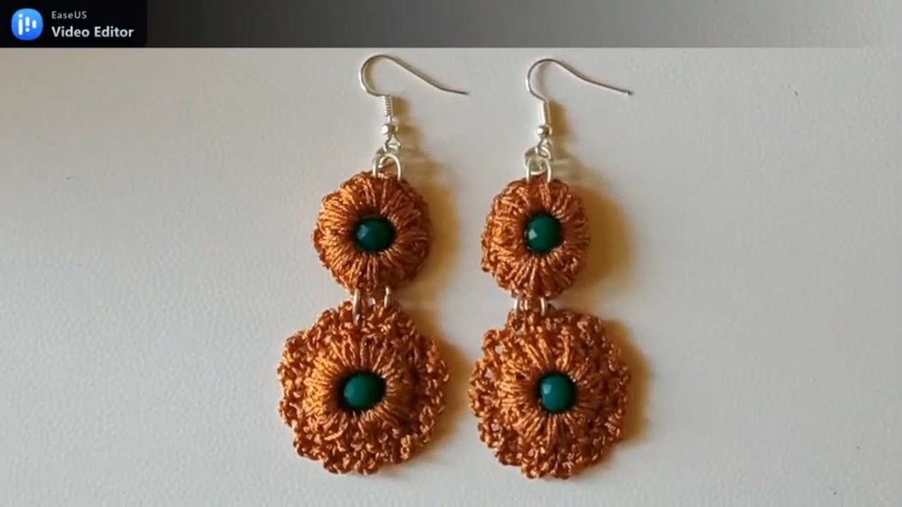 Orecchini in crochet springtime gioielli tessili handmade