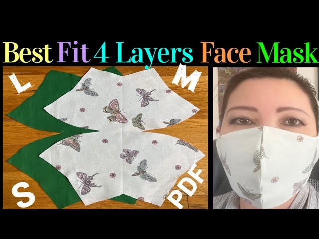 (#250) How To Make The Best Fit 4 Layers Face Mask With Nose Bridge Pocket- The Twins Day Tutorial