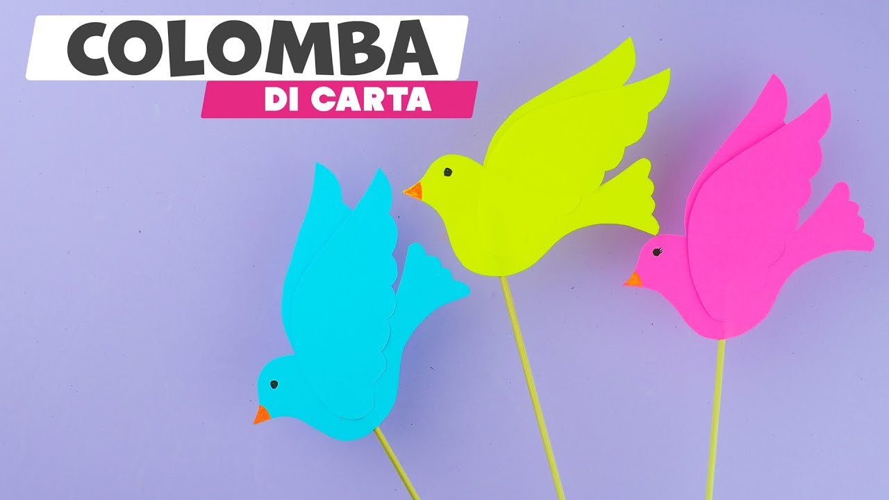 Come fare una colomba di carta | Lavoretti di carta per Pasqua | DIY Paper craft