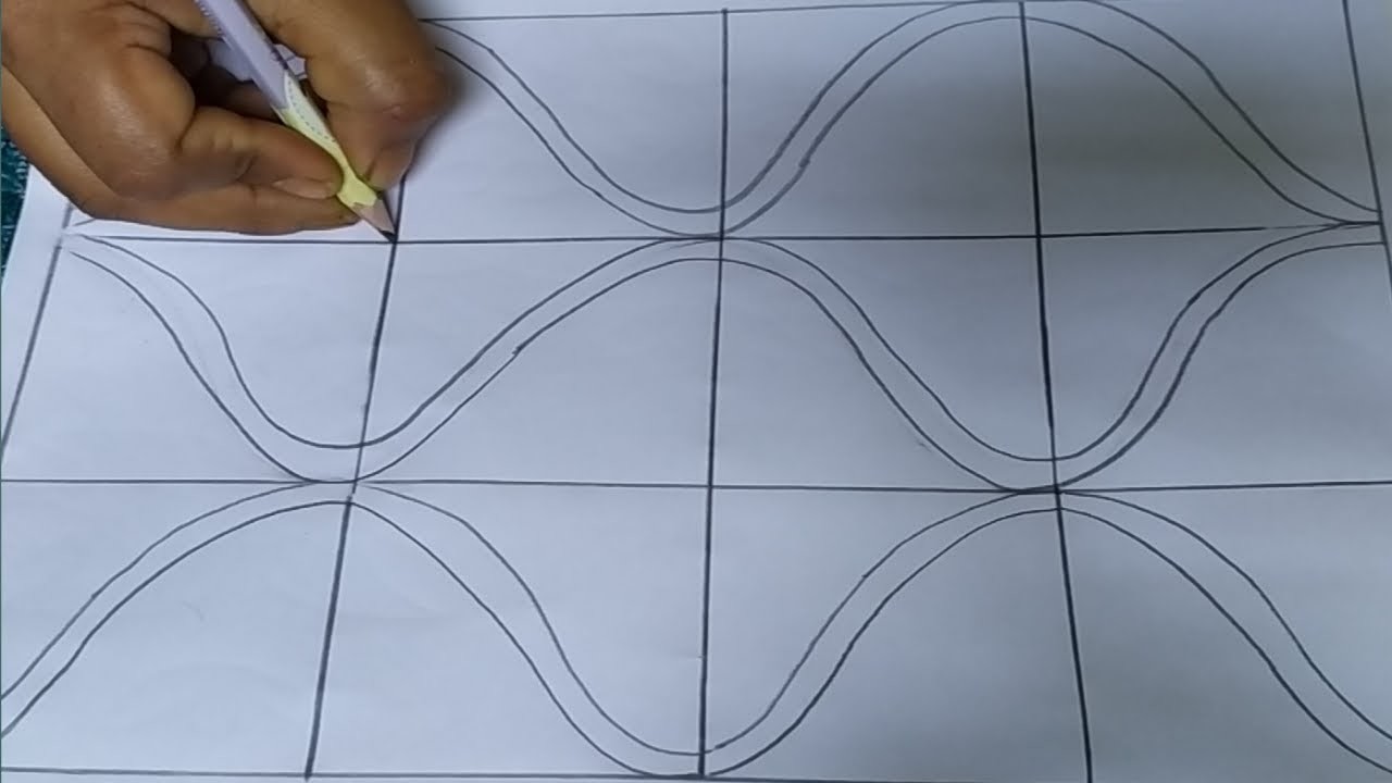 Nokshi Katha design,New nokshi Katha design drawing tutorial 2021(241).সহজভাবে নকশীকাঁথা আঁকার নিয়ম।