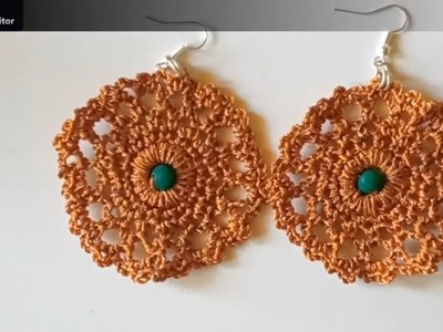 Orecchini in crochet style gioielli tessili handmade