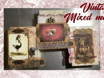 RICICLO: come utilizzare vecchie scatole- Quadro vintage mixed media