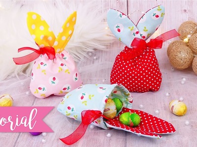 Sacchetti in stoffa porta cioccolato Pasqua - DIY Fabric Bunny Bags