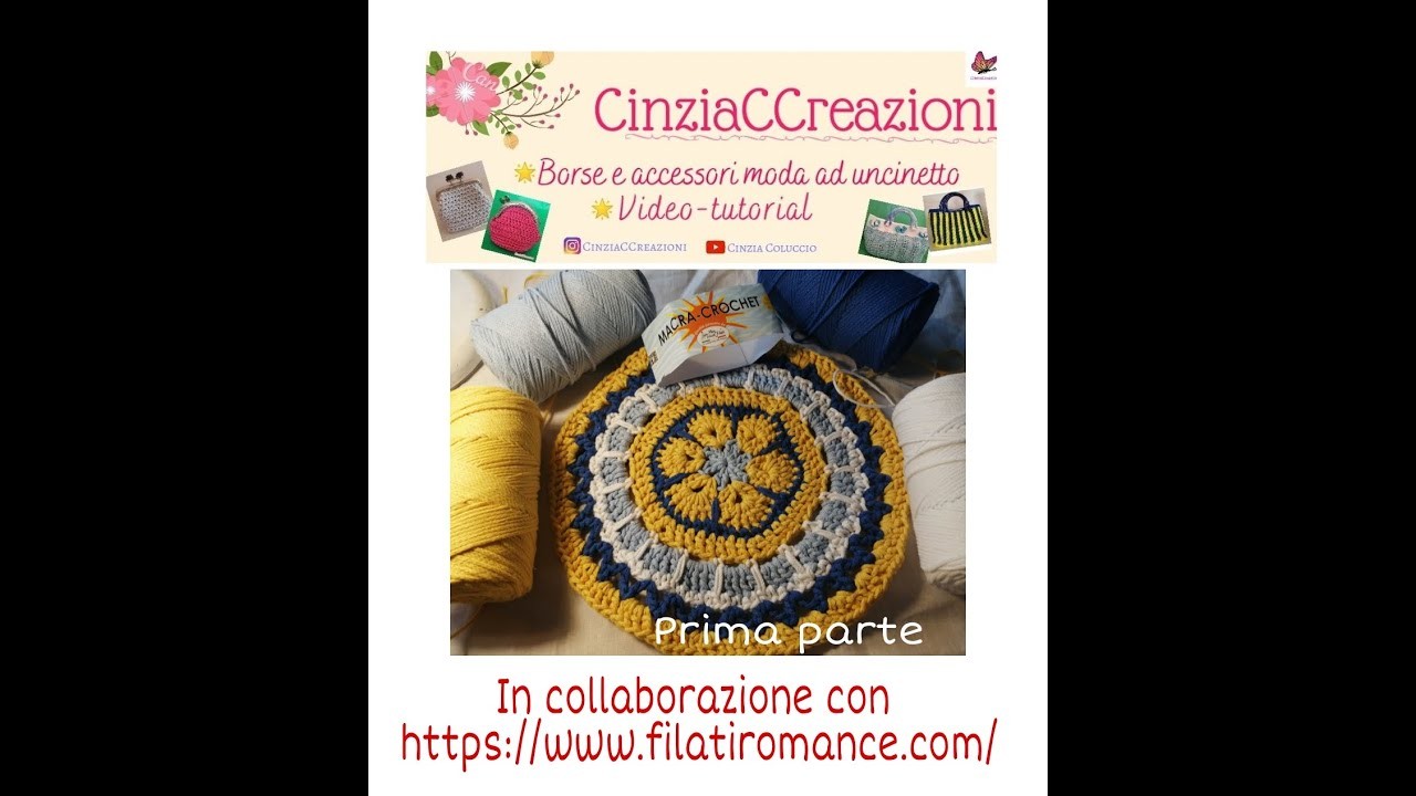 Tutorial primo step borsa Vietri mandala  #mandala #fioreafricano #borsa #cinziaccreazioni